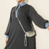 Loyşa Denim Garment with Ribbed Hem Edge Dress Smoke - الصورة 2