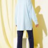Colorful Printed French Terry Tunic Baby Blue - immagine 3