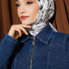 Lumea Patterned Soft Scarf Slate Grey - Image 2
