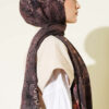 Mandala Pattern Bamboo Crinkle Shawl Brown – Bild 3