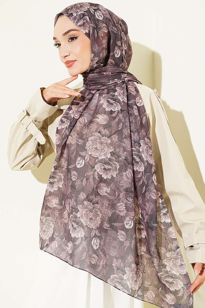 Manolya Series Soft Shawl Dark Brown - immagine 2