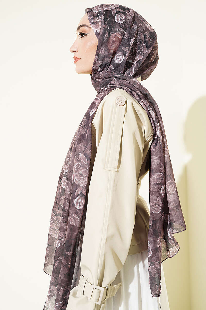 Manolya Series Soft Shawl Dark Brown - immagine 3
