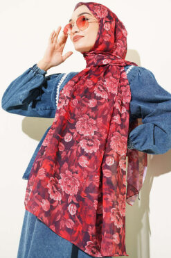 Alternative view of Manolya Series Soft Shawl Burgundy