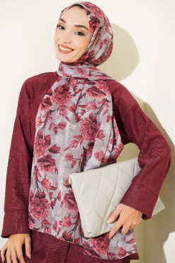 Alternative view of Manolya Series Soft Shawl Burgundy