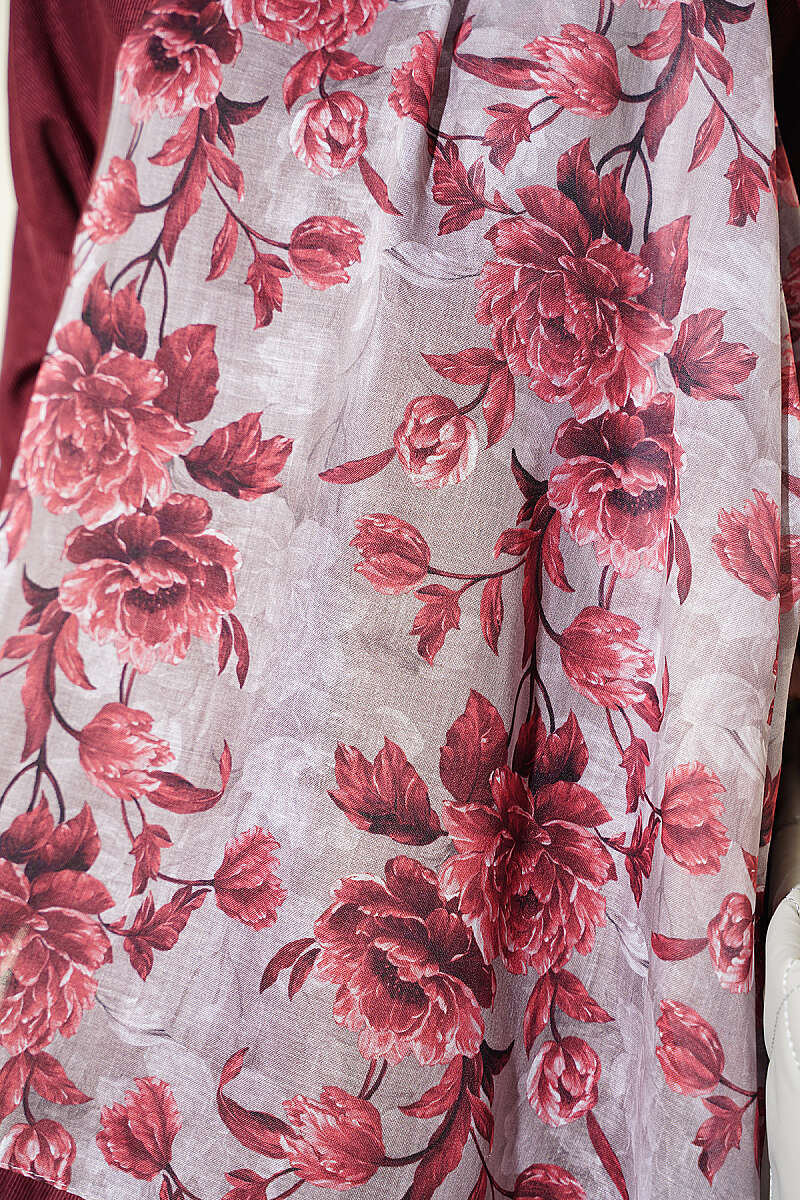 Manolya Series Soft Shawl Burgundy - immagine 4