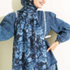 Manolya Series Soft Shawl Navy Blue