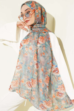Alternative view of Manolya Series Soft Shawl Green
