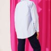 Cuffed Button Basic Shirt Baby Blue – Bild 3
