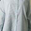 Buttoned Cuffed Striped Shirt Ice Blue - Image 4