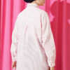 Buttoned Cuffed Striped Shirt Pink - immagine 3