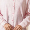 Buttoned Cuffed Striped Shirt Pink - immagine 4