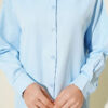 Cuff Button Plain Shirt Baby Blue - Image 4