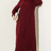 Partially Detailed Snap Button Two-Piece Set Burgundy - immagine 5