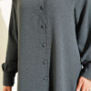 Long Tunic with Buttoned Cuffs Two-Piece Set Smoke - الصورة 4