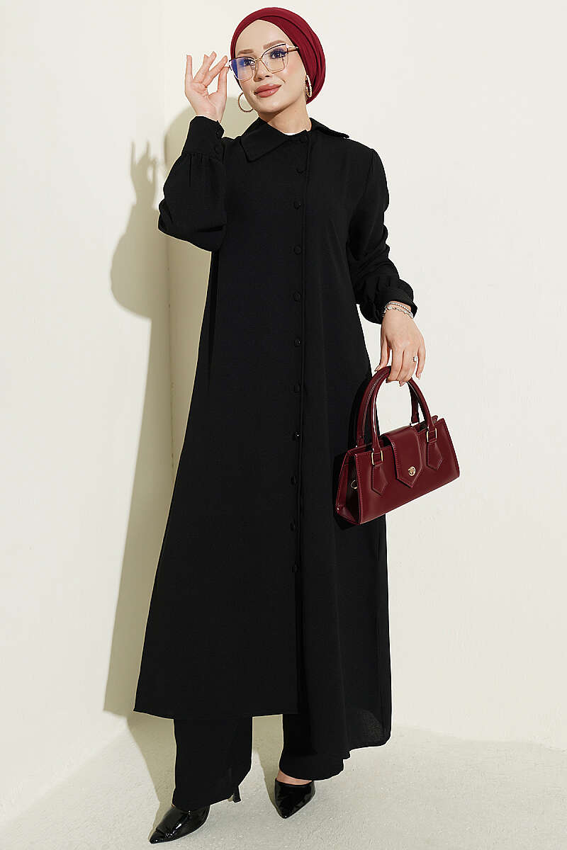 Two-Piece Set with Side Panel Details Black - Afbeelding 5