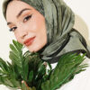 Marble-Patterned Scarf Khaki