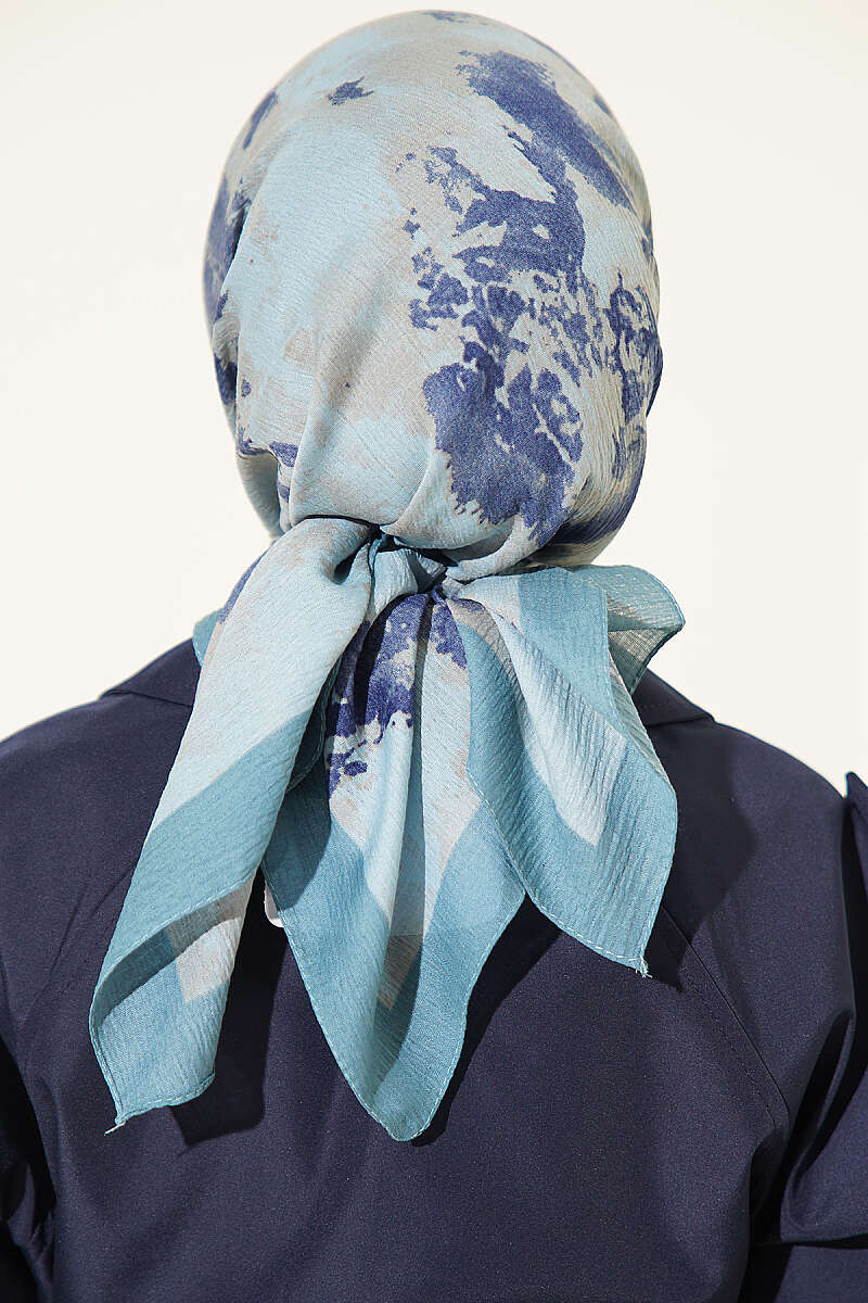 Marble-Patterned Scarf Mint - Imagen 3