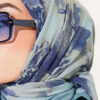 Marble-Patterned Scarf Mint - Imagen 4