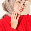 Marble-Patterned Scarf Mink