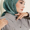 Marble-Patterned Scarf Emerald