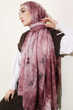 Alternative view of Marble Pattern Modern Scarf Rose Dust