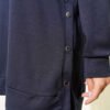 Metal Snap Button Detailing Two-Piece Set Navy Blue - Image 4
