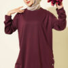 Basic Two-Piece Set with Metal Snaps Plum - Imagen 2