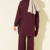 Basic Two-Piece Set with Metal Snaps Plum - Imagen 3