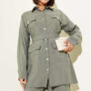 Metal Buttoned Belted Two-Piece Set Hazel - Imagen 2