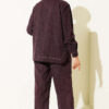 Metal Button Denim Two-Piece Set Plum - immagine 3