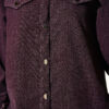 Metal Button Denim Two-Piece Set Plum - immagine 4