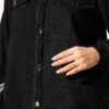Metal Button Denim Two-Piece Set Black - الصورة 4