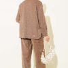 Metal Button Denim Two-Piece Set Mink - Imagen 3