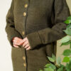 Metal Gold Button Long Knit Cardigan Khaki - Afbeelding 4