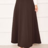 Mevlana Scuba Modest Hem Edge Skirt Brown – Image 2