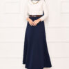 Mevlana Scuba Modest Hem Edge Skirt Navy Blue - Imagen 3