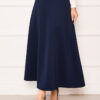 Mevlana Scuba Modest Hem Edge Skirt Navy Blue - Imagen 4