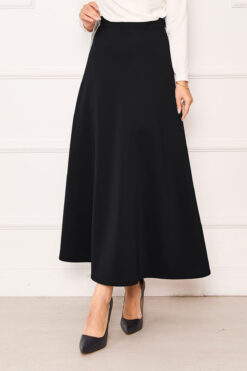 Alternative view of Mevlana Scuba Modest Hem Edge Skirt Black