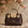 Magnetic Mini Women's Handbag with Decorative Accents Dark Brown - immagine 4