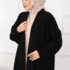 Mina Shawl Collar Long Knit Cardigan Black – Image 2
