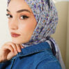 Mini Floral Detailed Scarf Baby Blue – Bild 2