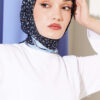 Floral Stripe Transition Scarf Black