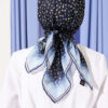 Floral Stripe Transition Scarf Black – Bild 3