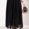 Mini Polka Dot Belted Tulle Skirt Black - الصورة 2