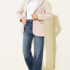 Striped Embellished Cut-Off Hem Trousers Navy Blue - Afbeelding 2