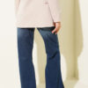 Striped Embellished Cut-Off Hem Trousers Navy Blue - Afbeelding 3