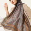 Soft Floral Motif Shawl Sand Beige