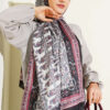 Soft Floral Motif Shawl Black - immagine 2