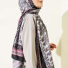 Soft Floral Motif Shawl Black - immagine 3