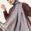 MK Pattern Liva Modal Scarf Burgundy
